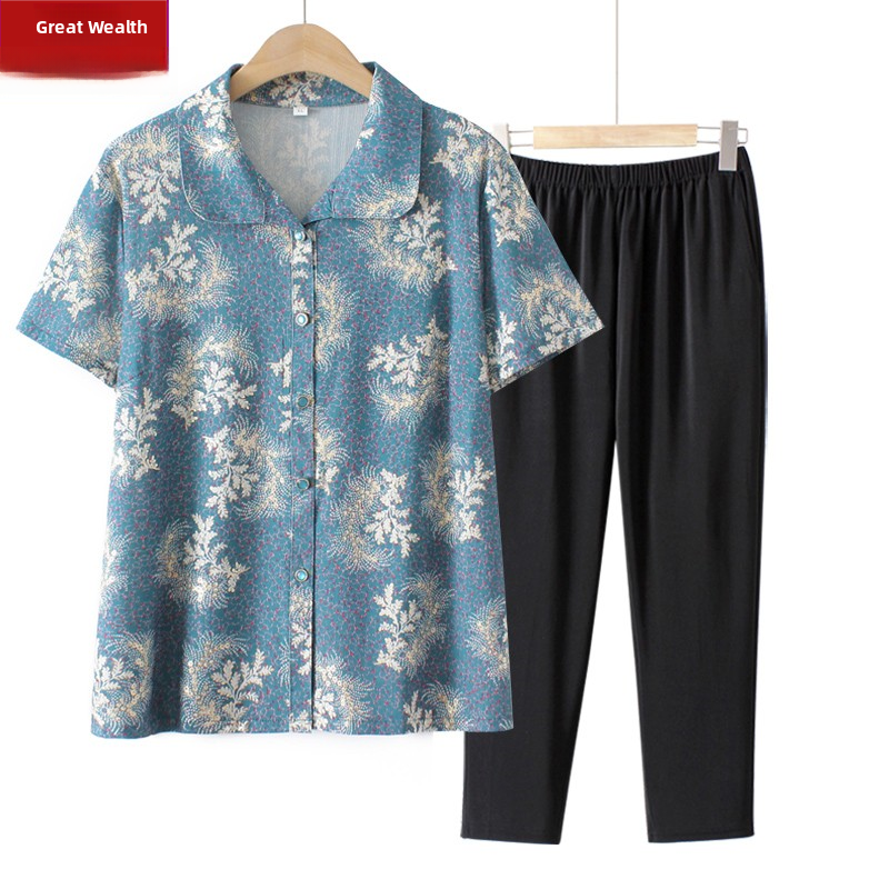 Summer Clothing Over 60 - Grandma Style Summer Shirt Short Sleeve