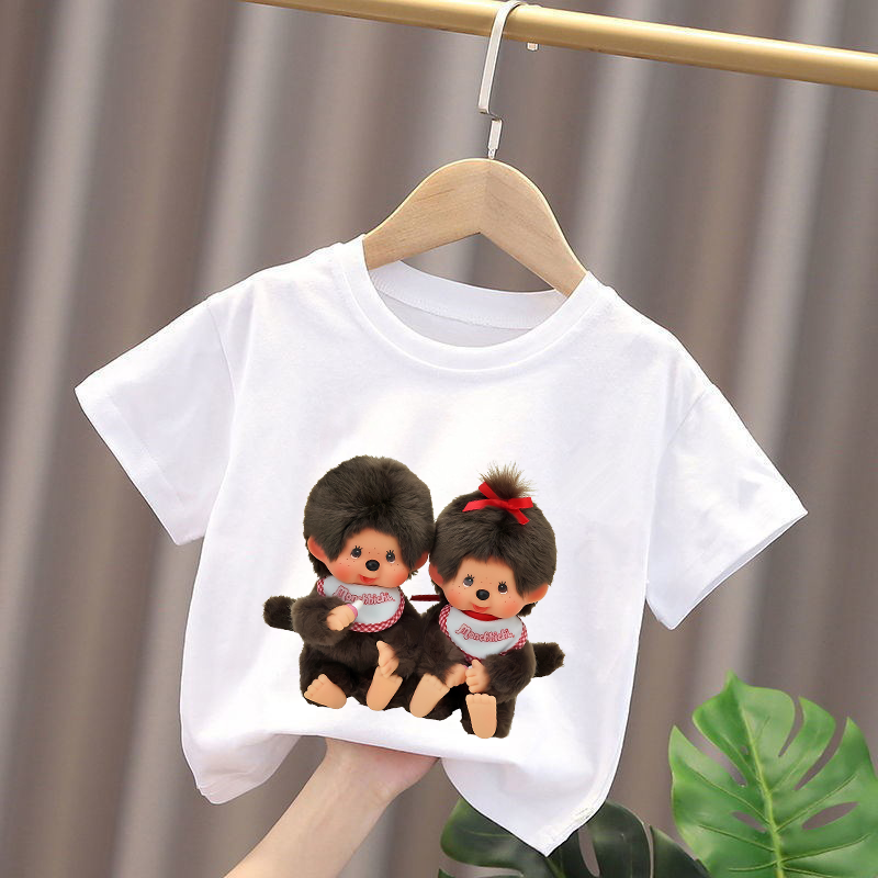 Summer Clothing Baby - Monchhichi Kids T-shirts Anime Figures Boys