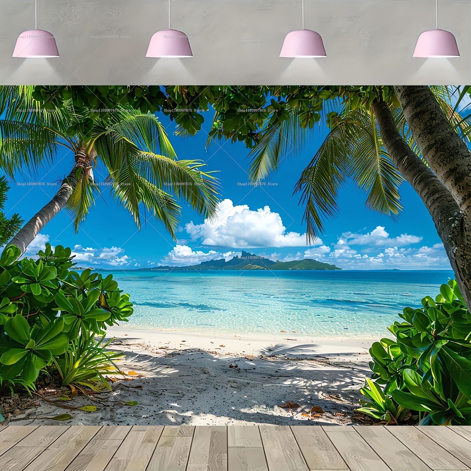 Summer House Clothing - Spring&Summer Tropical Beach Sea View Backdrops