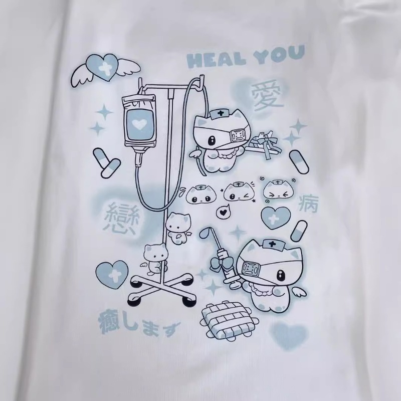 Anime Y2k Cartoon Kawaii Cat P - Summer Clothing Y2K recension och pris