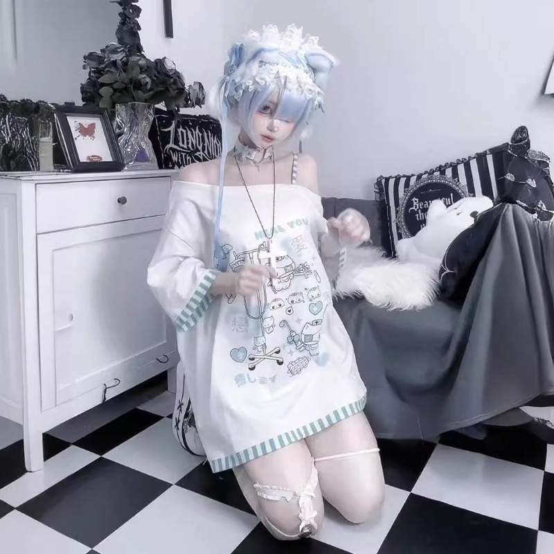 Anime Y2k Cartoon Kawaii Cat P - Summer Clothing Y2K recension och pris