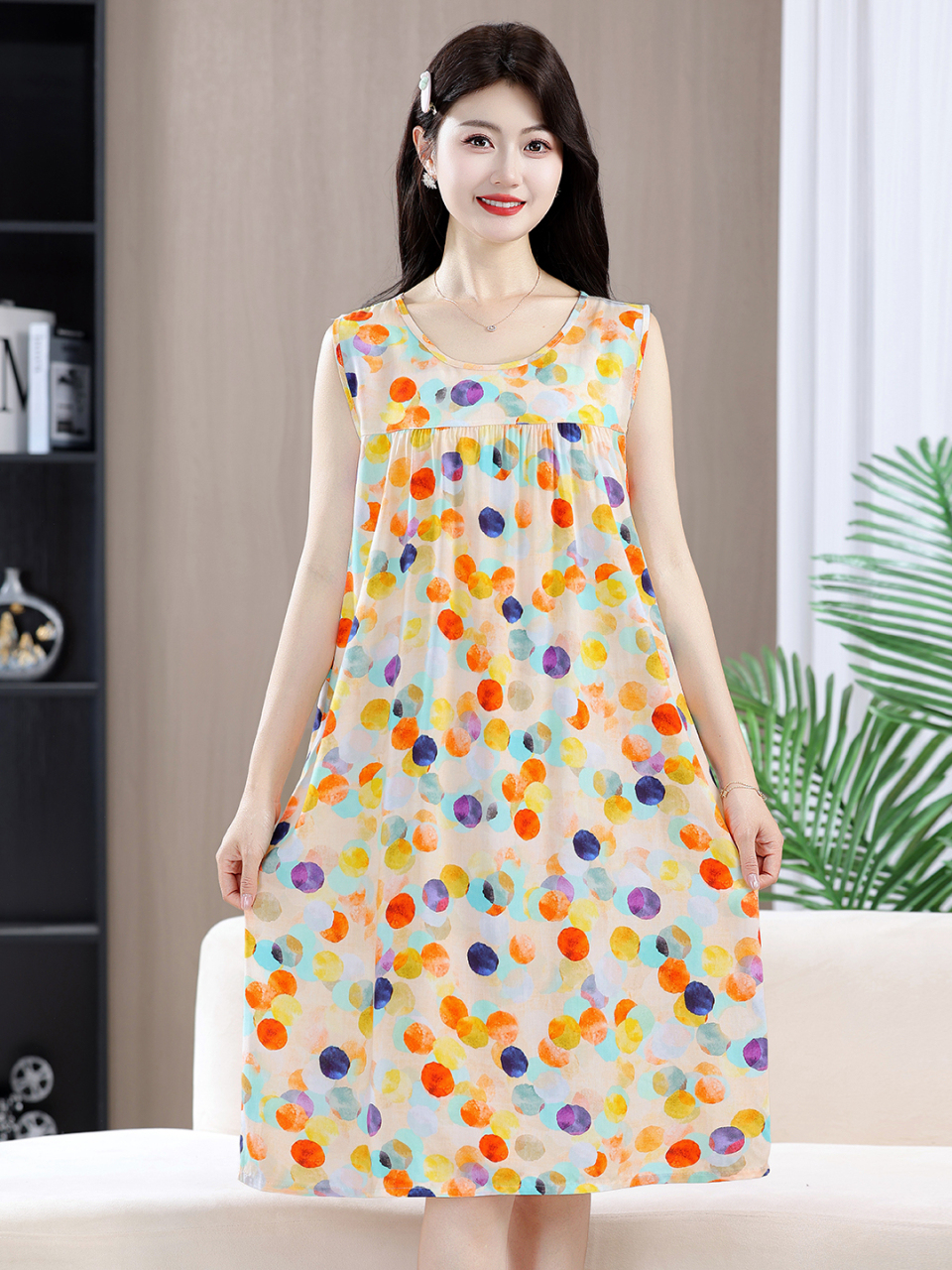Ladies Cotton Silk Sleeveless  - Summer Clothing Over 60 recension och pris