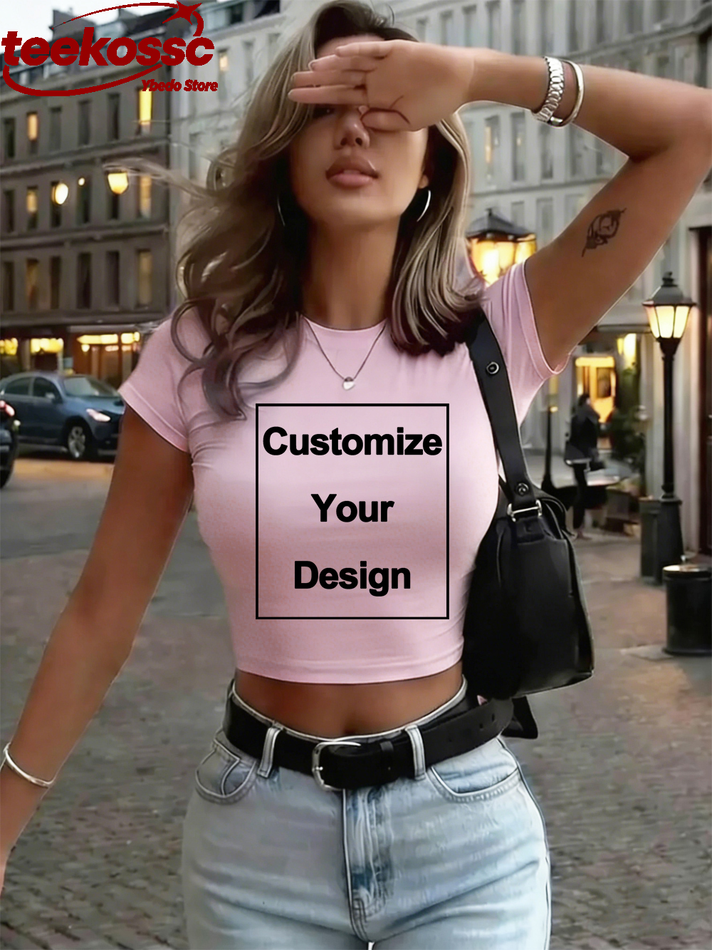 Custom Womens Cotton Crop Tops - Summer Clothing Y2K recension och pris
