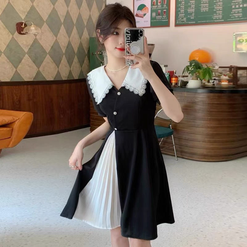 Black White Splicing Integrate - Summer Clothing Cheap recension och pris
