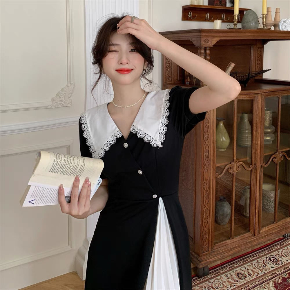 Black White Splicing Integrate - Summer Clothing Cheap recension och pris