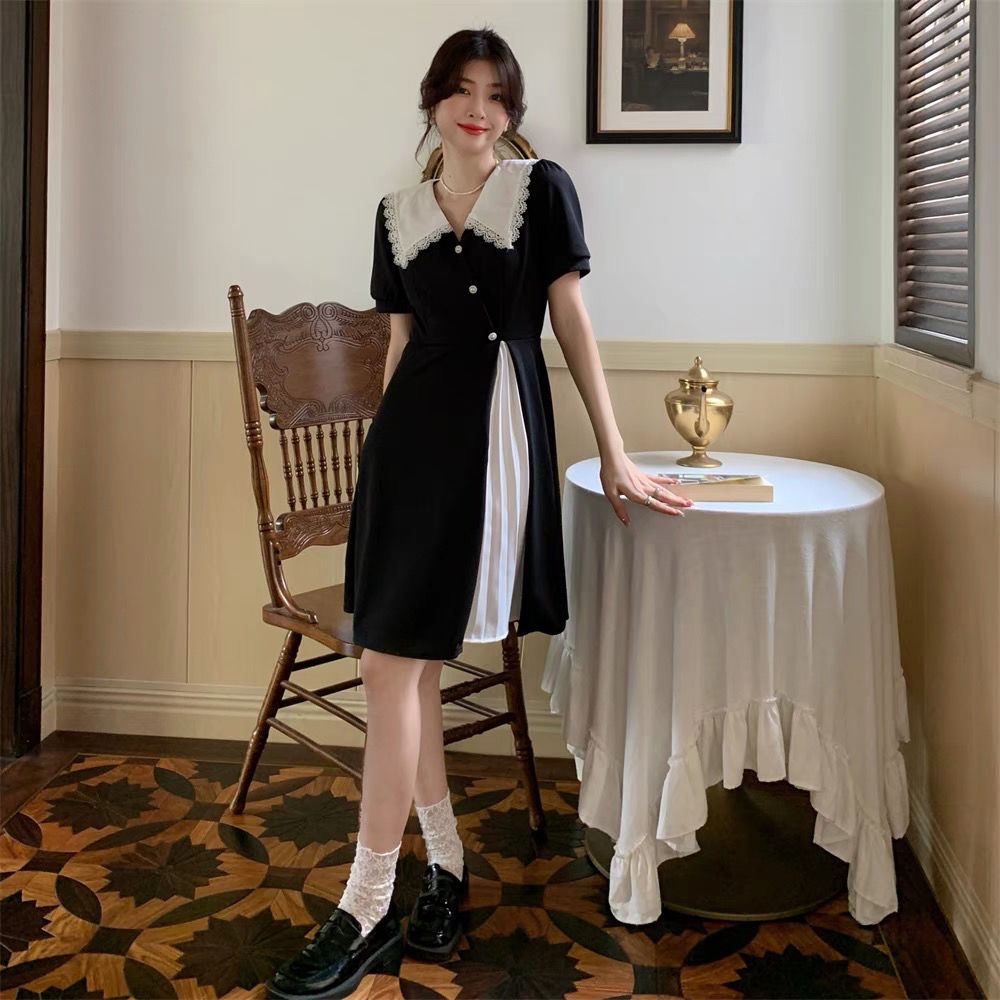 Black White Splicing Integrate - Summer Clothing Cheap recension och pris