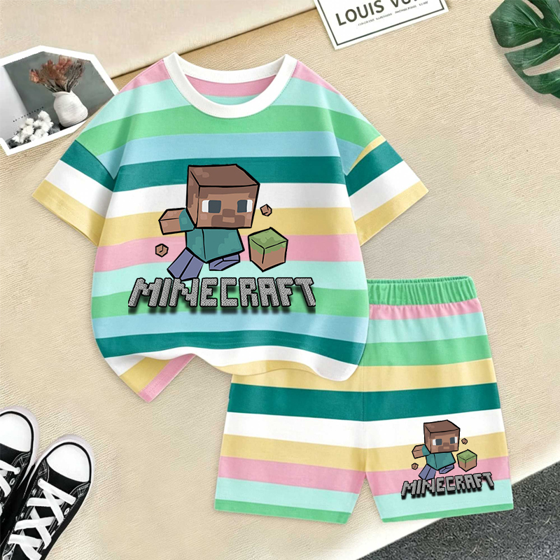 Minecrafted Girl boy Summer T  - Summer Clothing Baby recension och pris