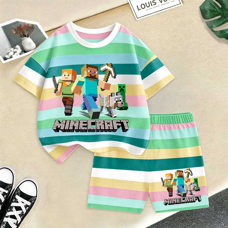Minecrafted Girl boy Summer T  - Summer Clothing Baby recension och pris