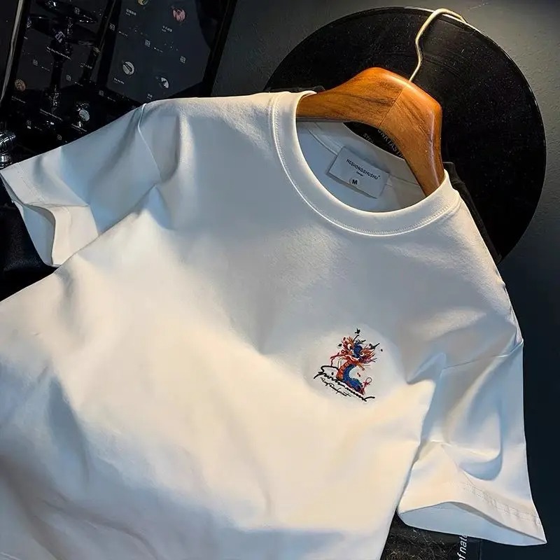100℅ Cotton T Shirt for Men Wh - Summer Clothing Cheap recension och pris