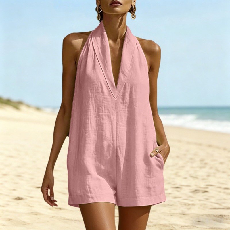 Cotton Linen Romper Women's Su - Summer Quilt recension och pris