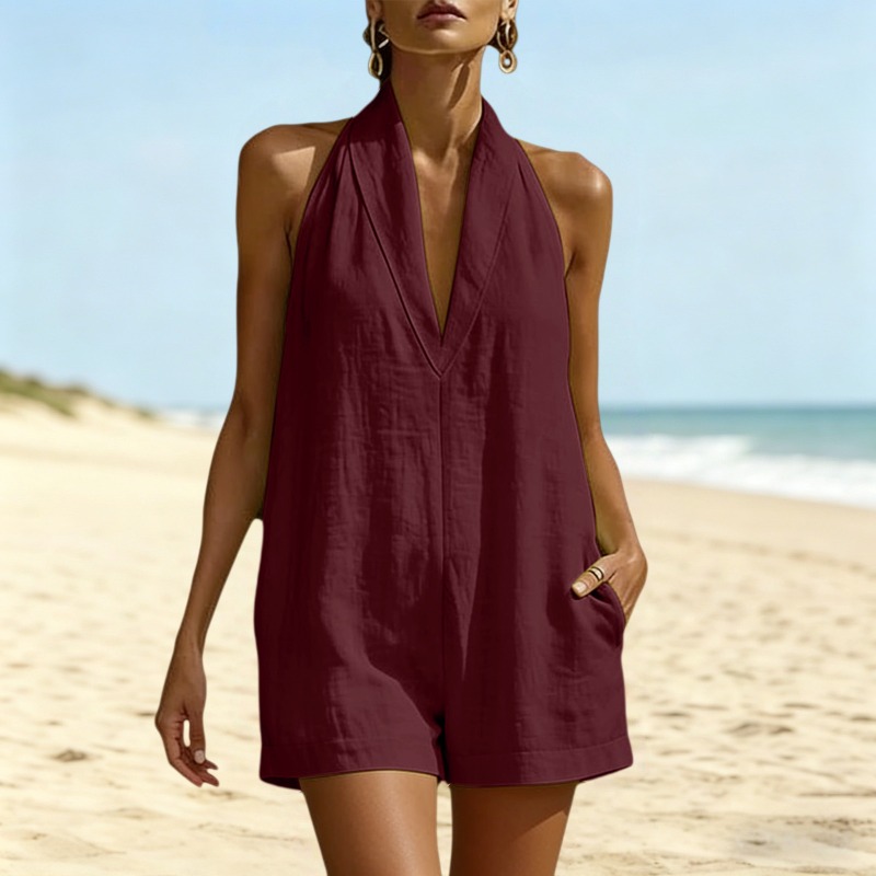 Cotton Linen Romper Women's Su - Summer Quilt recension och pris