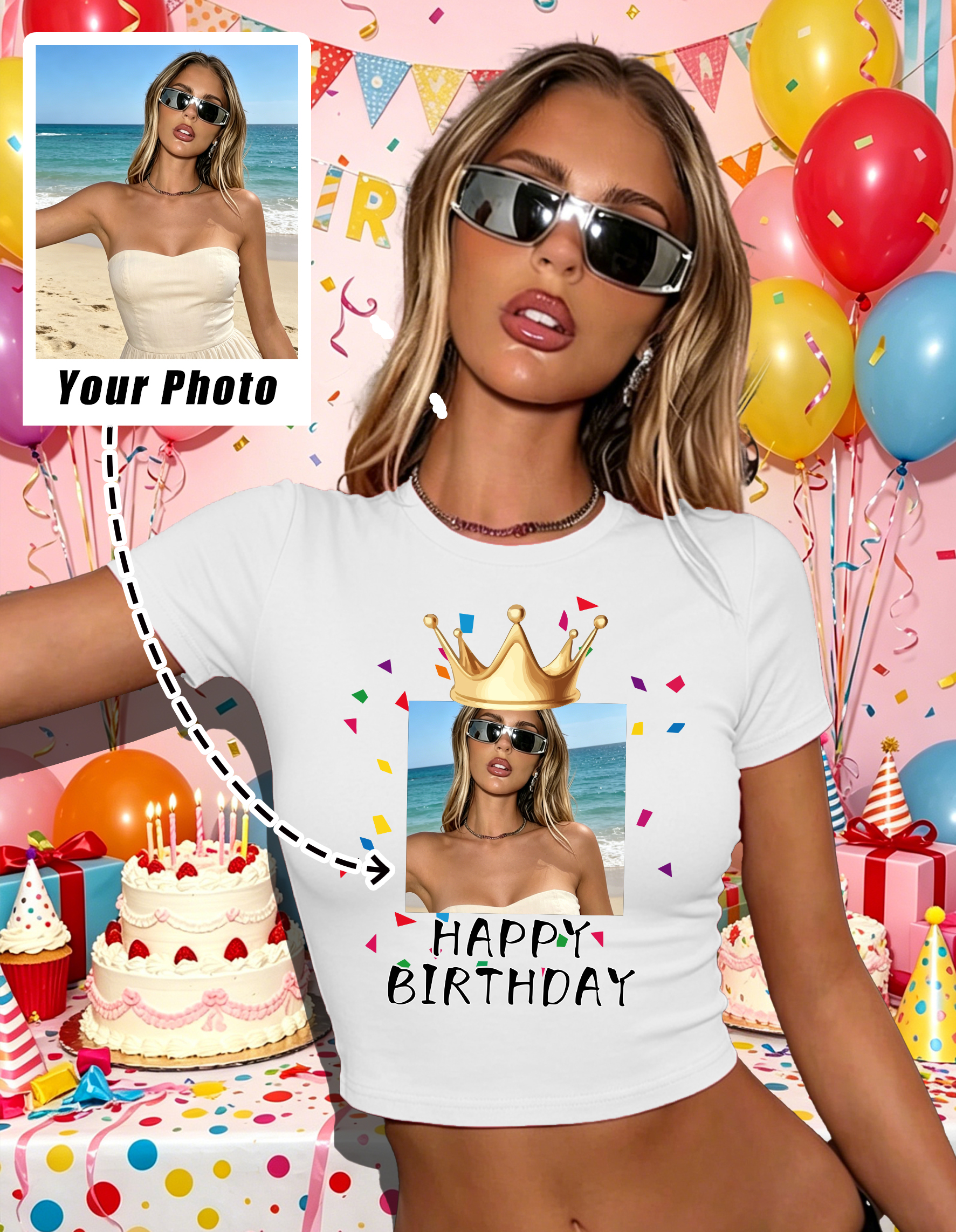 Custom Graphic Logo  Slim T Sh - Summer Clothing Y2K recension och pris