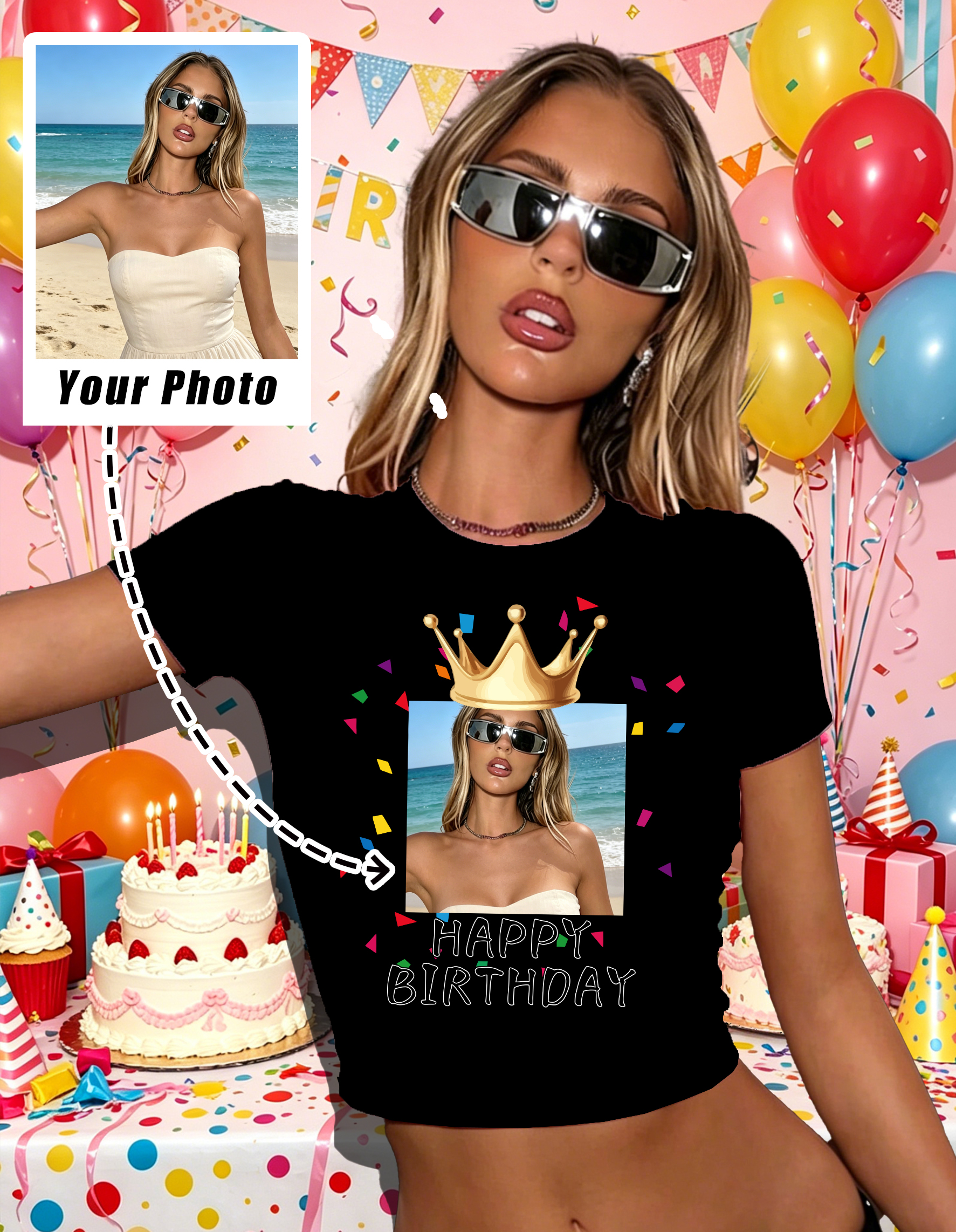 Custom Graphic Logo  Slim T Sh - Summer Clothing Y2K recension och pris