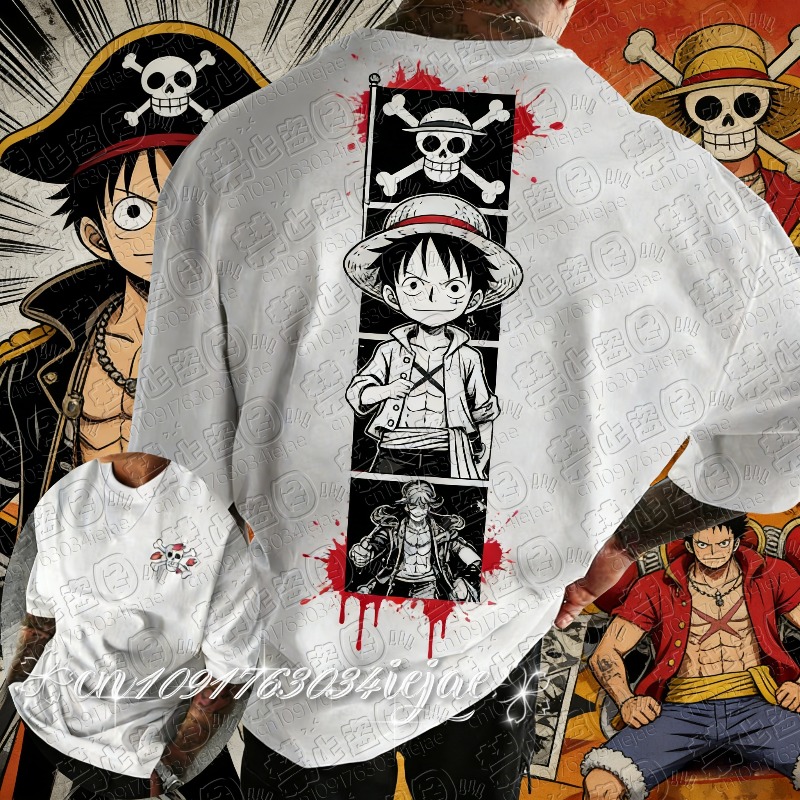 2026 One Piece Men's Cotton T- - Summer Clothing Good Quality recension och pris